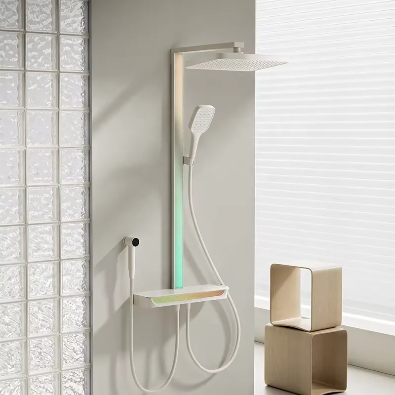 Smart Home - Brass Digital Waterfall Shower Set Wall