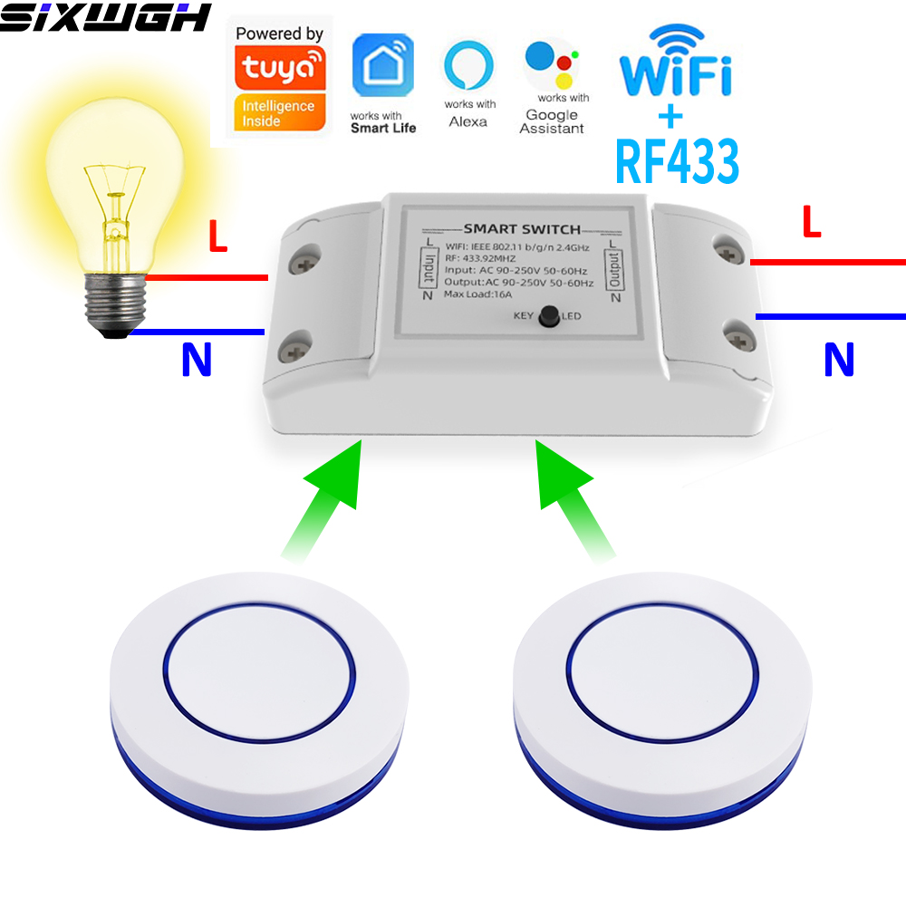 Smart Home Matter - 16A WiFi Tuya Smart Switch Wireless