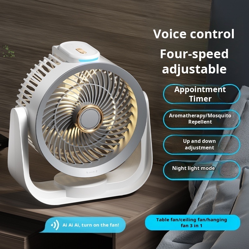 Smart Desk Fan Voice Activated - Smart Night Light recension och pris