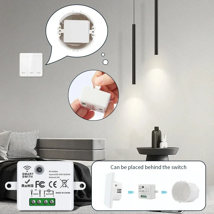 RF 433MHz Wireless Remote Cont - Smart Home Matter recension och pris