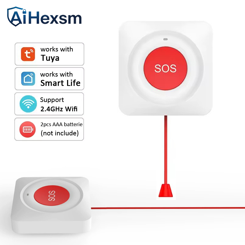 Tuya WiFi SOS Button Easy pull - Smart Elderly Home recension och pris