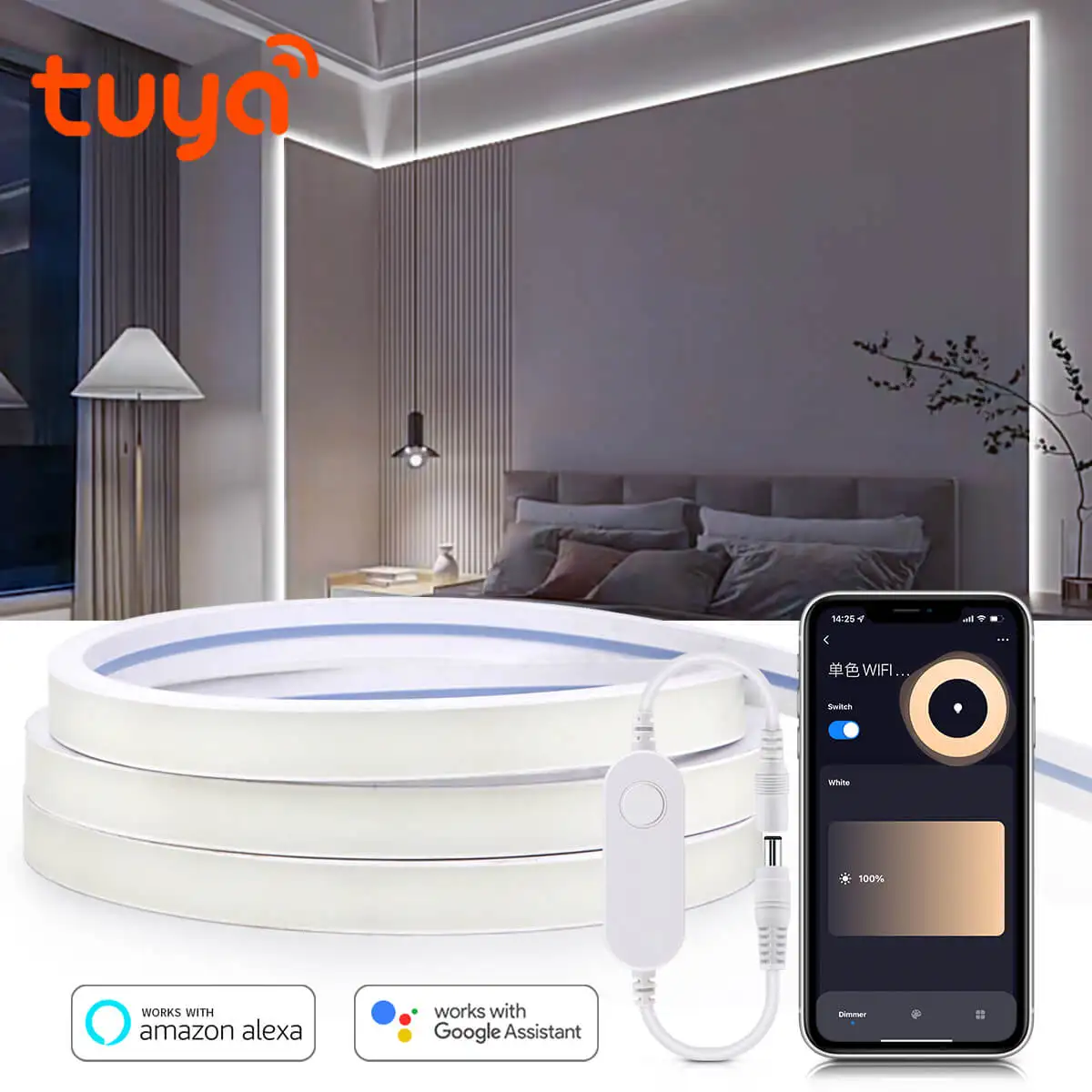 Tuya WiFi Smart COB Neon LED S - Smart Home Youtube recension och pris
