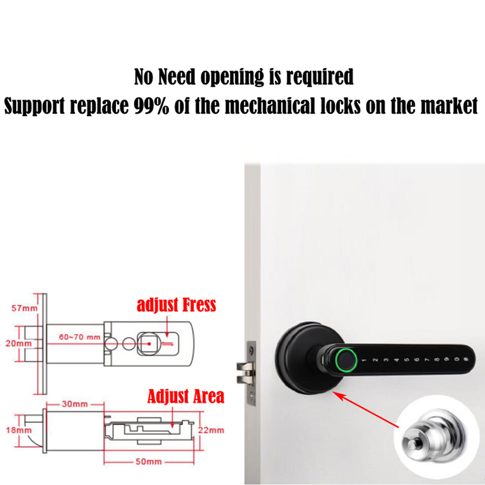 TTLock Smart Bluetooth Fingerp - Smart Home Lock recension och pris