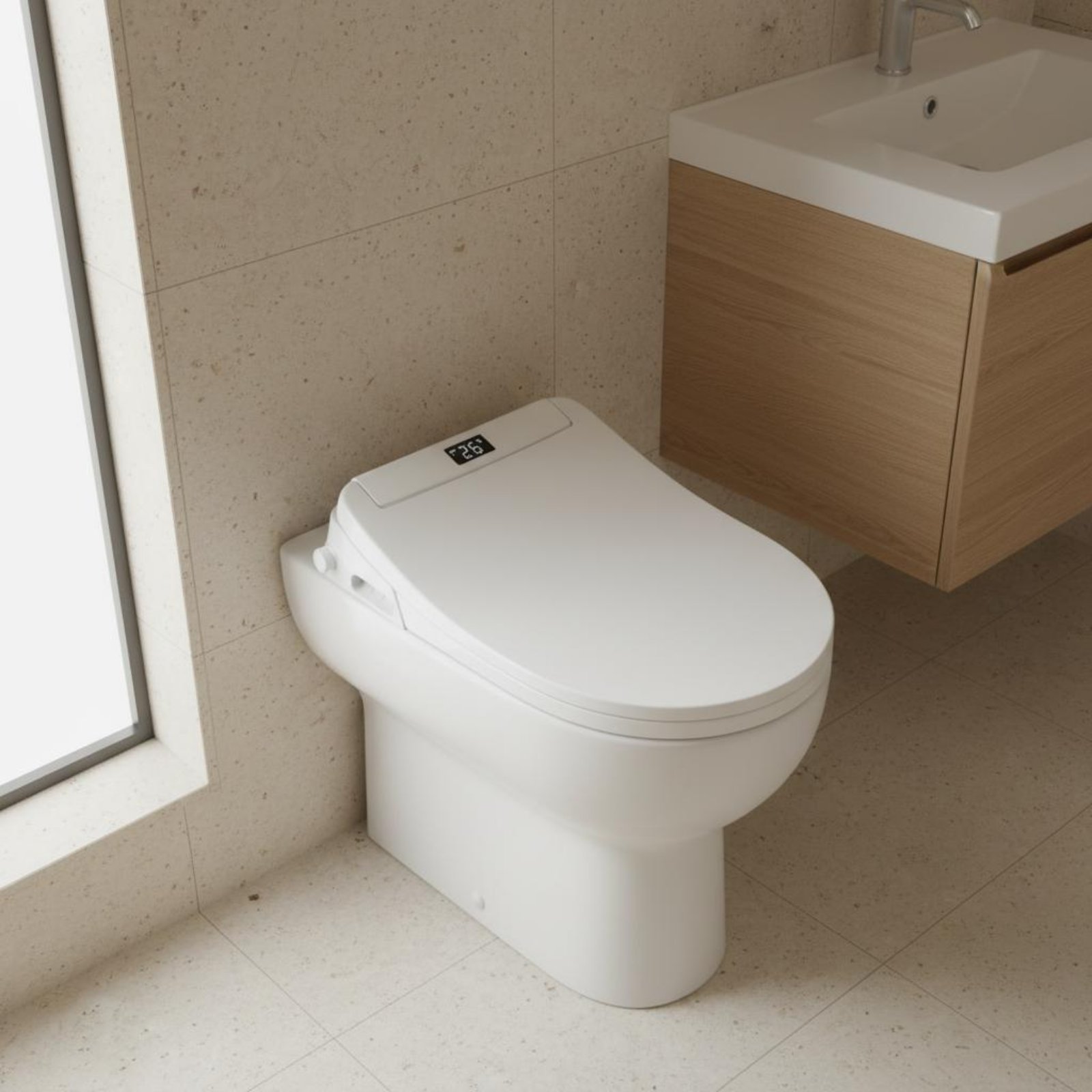 Smart Toilet Seat Drying Funct - Smart Night Light recension och pris