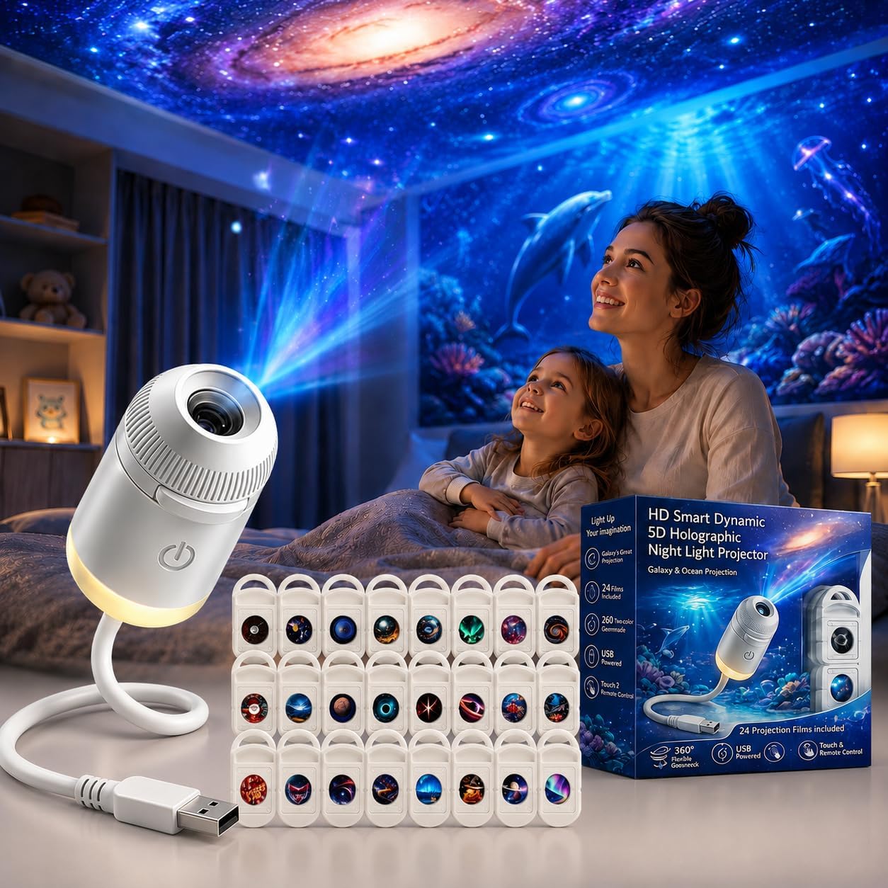 HD Smart Dynamic 5D Holographi - Smart Night Light recension och pris
