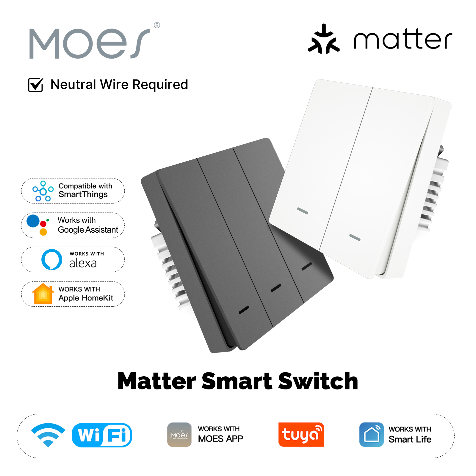 MOES Matter Tuya WiFi Smart Li - Smart Home Matter recension och pris