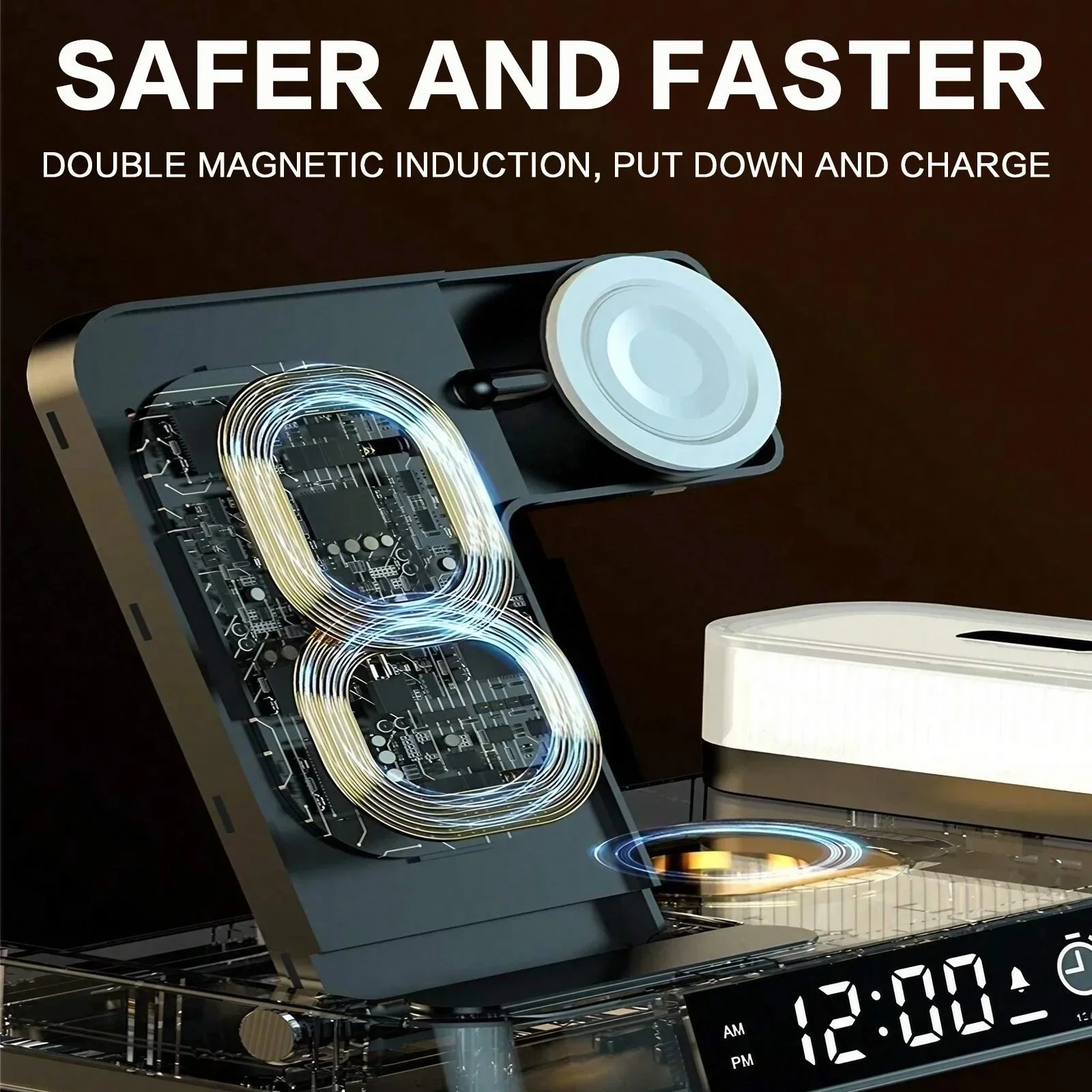 3 In 1 Foldable Wireless Charg - Smart Night Light recension och pris