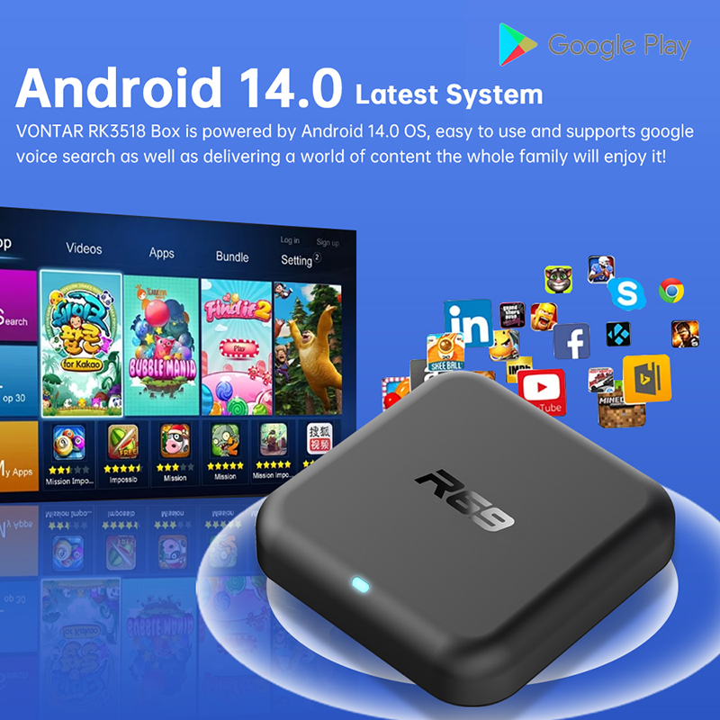 Android 14 TV Box R69-1 Dual W - Smart Home Youtube recension och pris