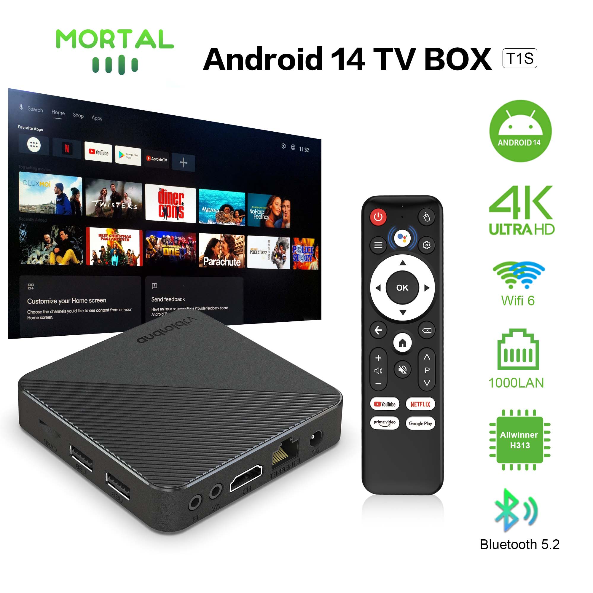 Android14 TV Box Smart Home Th - Smart Home Youtube recension och pris