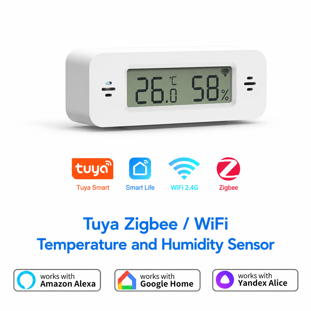Tuya Zigbee WiFi Mini Temp & H - Smart Home Miniature recension och pris